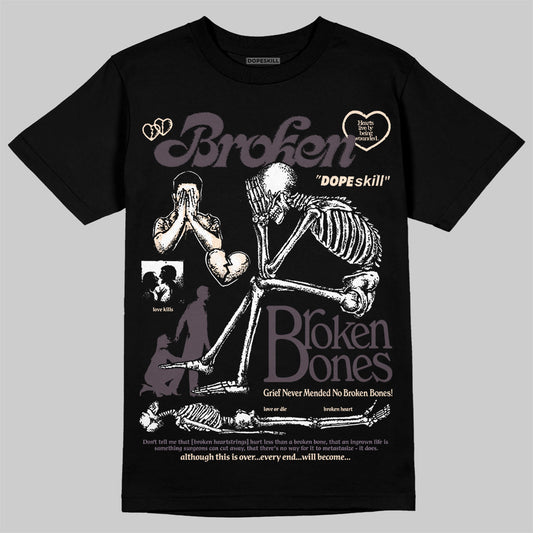 A Ma Maniere x Air Jordan 4 "Phantom" DopeSkill T-Shirt Broken Bones Graphic Streetwear - Black