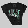 Green Glow 1s DopeSkill Women's Crop Top Trust No One Graphic