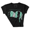 Green Glow 1s DopeSkill Women's Crop Top Slime Drip Heart Graphic