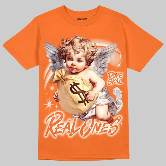 Jordan 3 Orange Citrus DopeSkill T-Shirt Real Ones Angel Graphic Streetwear - Orange