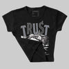 Leather Curb Sneakers White Anthracite DopeSkill Women's Crop Top Trust No One Graphic