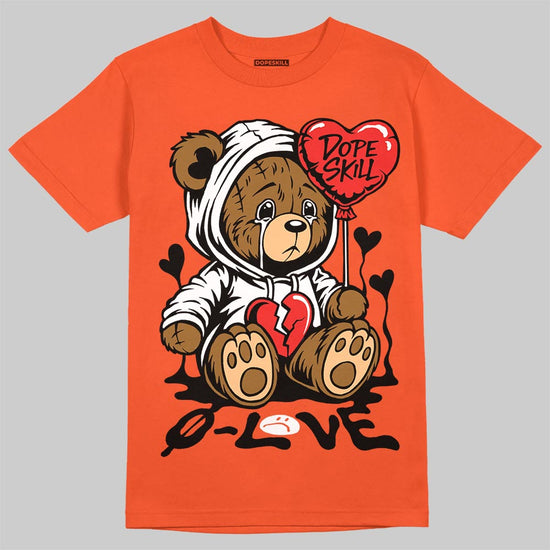 Jordan 1 Retro High OG Shattered Backboard (2025) DopeSkill T-Shirt Broken Bear Graphic Streetwear - orange