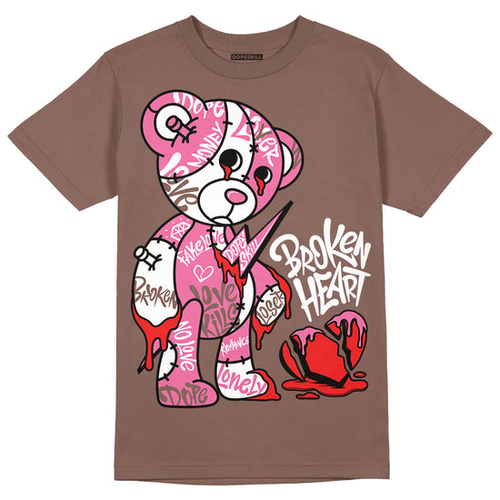 Dunk Low Smokey Mauve Playful Pink DopeSkill Brown Savana T-shirt Broken Heart Graphic Streetwear 