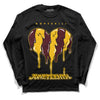 Dunk Yellow Bordeaux DopeSkill Long Sleeve T-Shirt Juneteenth Heart Graphic Streetwear - Black