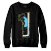 Jordan 1 Mid GS 'Six Championships' DopeSkill Sweatshirt No.1 Graphic Streetwear - Black