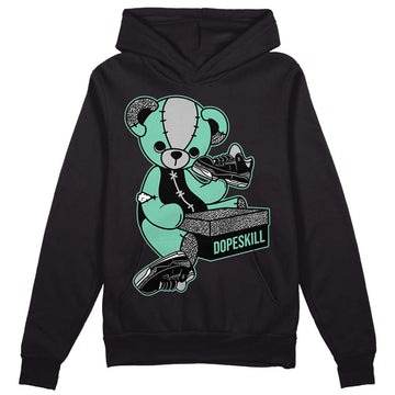 Jordan 3 "Green Glow" DopeSkill Hoodie Sweatshirt Sneakerhead BEAR Graphic Streetwear - Black 