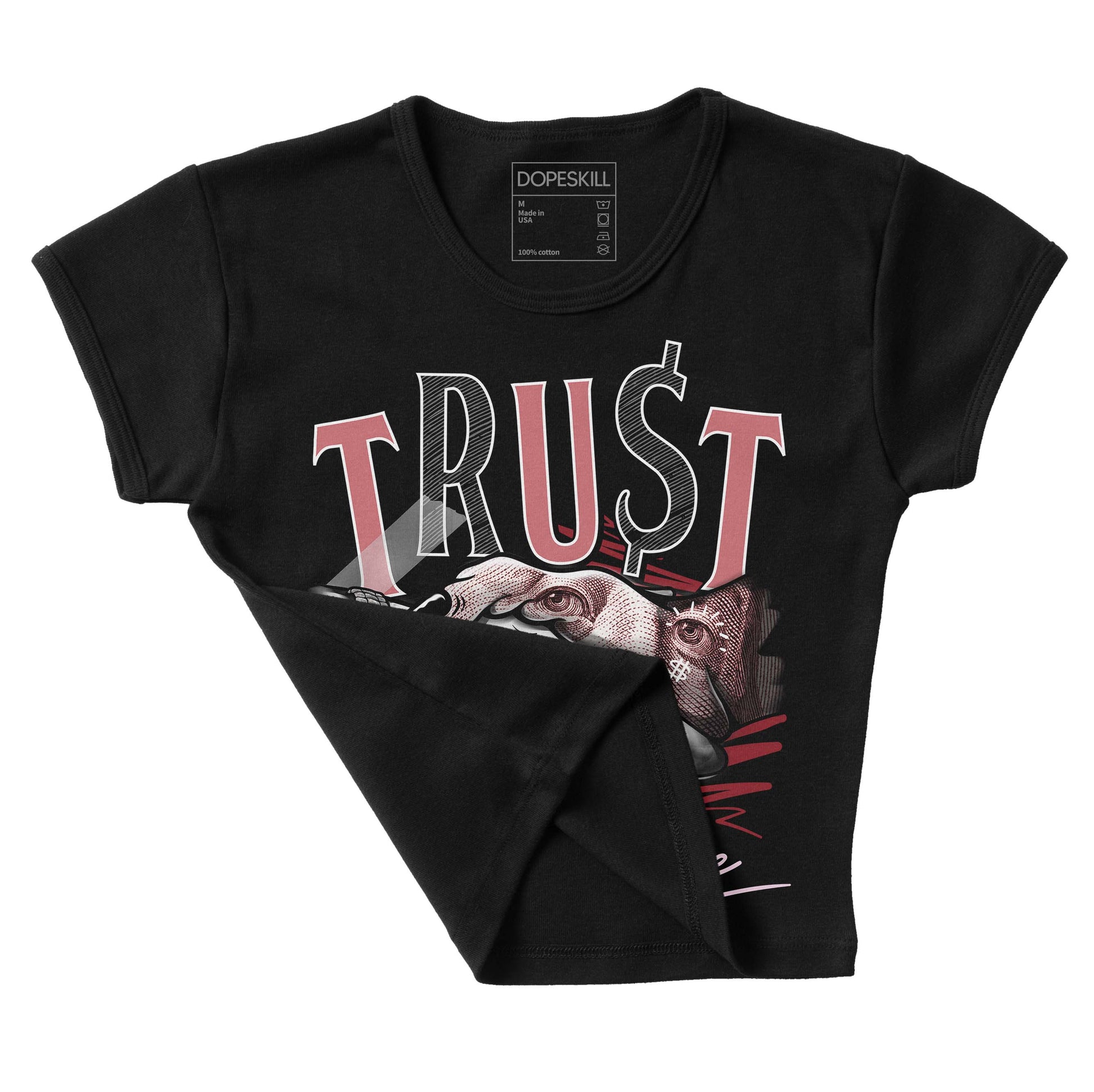 Valentine's Day Collection DopeSkill Women's Crop Top Trust No One Graphic Streetwear - Black