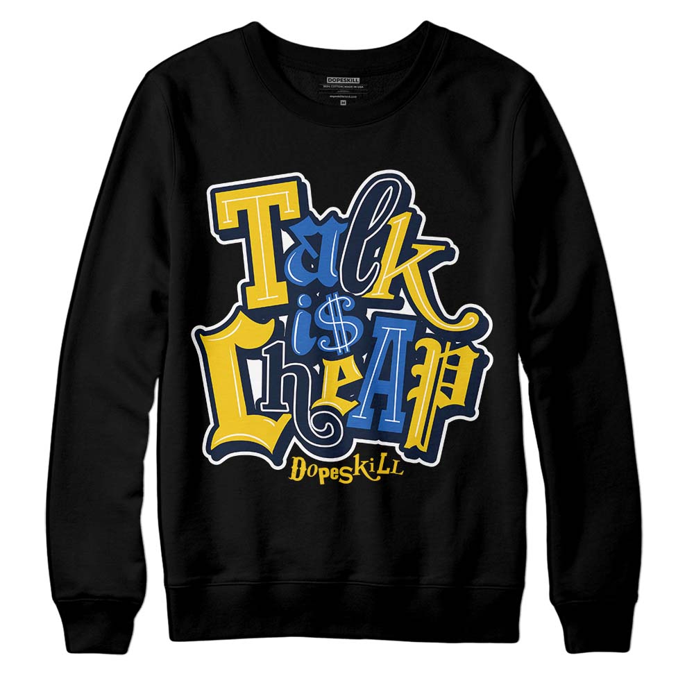 Dunk Low Vintage “Michigan” DopeSkill Sweatshirt Talk Is Chip Graphic Streetwear - Black