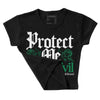 Lucky Green 5s DopeSkill Women's Crop Top Protect Me From Evil Graphic