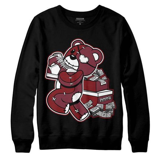 Jordan 1 Retro High OG “Team Red” DopeSkill Sweatshirt Bear Steals Sneaker Graphic Streetwear - Black