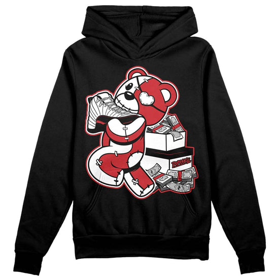 Jordan 12 “Red Taxi” DopeSkill Hoodie Sweatshirt Bear Steals Sneaker Graphic Streetwear - Black