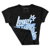 Powder Blue 9s DopeSkill Women's Crop Top LOVE Graphic