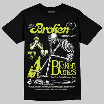 Air Max 90 x Patta Cyber and Particle Grey DopeSkill T-Shirt Broken Bones Graphic Streetwear - Black
