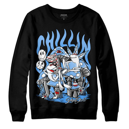 Jordan 9 Powder Blue DopeSkill Sweatshirt Chillin Graphic Streetwear - Black