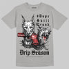 Grey Sneakers DopeSkill T-Shirt New Drip Season Graphic Streetwear - Gravel