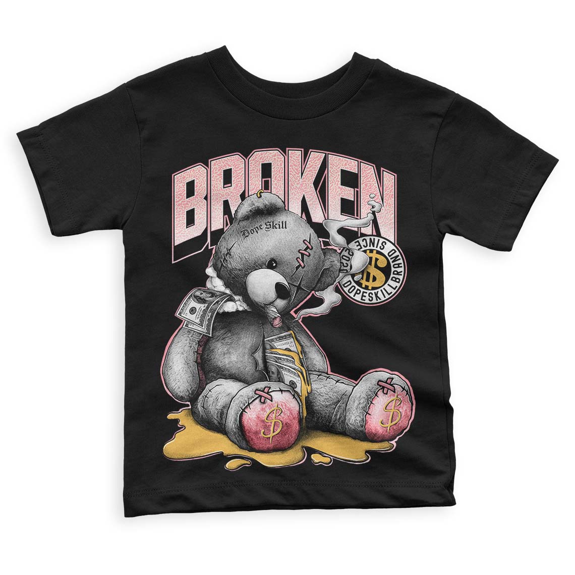 Jordan 3 GS “Red Stardust” DopeSkill Toddler Kids T-shirt Sick Bear Graphic Streetwear - Black