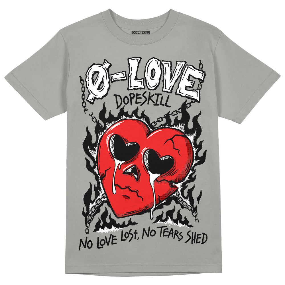 Grey Sneakers DopeSkill Grey T-Shirt Crying Heart Graphic Streetwear