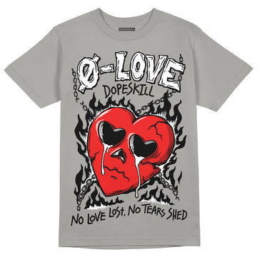 Grey Sneakers DopeSkill Grey T-Shirt Crying Heart Graphic Streetwear