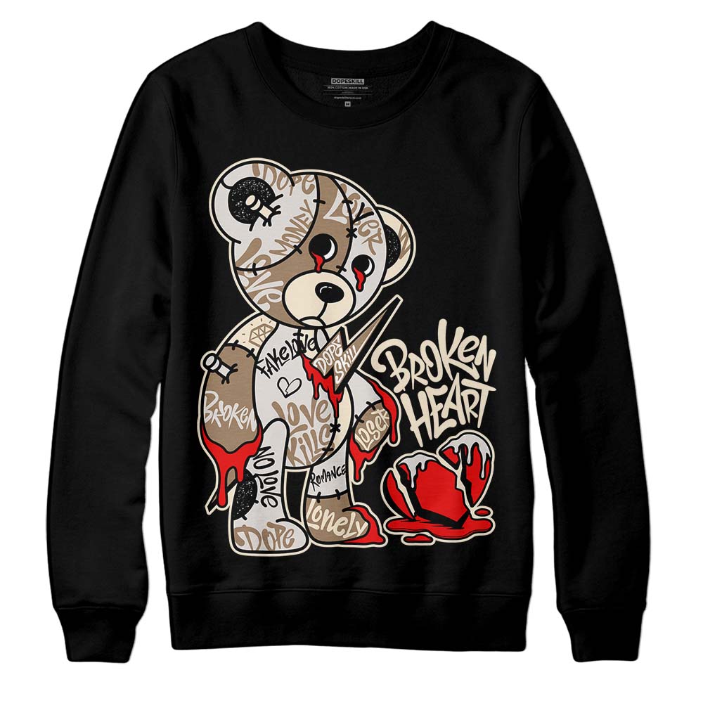 Jordan 5 SE “Sail” DopeSkill Sweatshirt Broken Heart Graphic Streetwear - Black