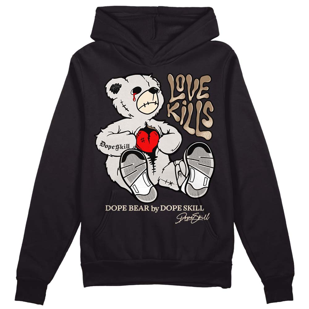 Jordan 5 SE “Sail” DopeSkill Hoodie Sweatshirt Love Kills Graphic Streetwear - Black