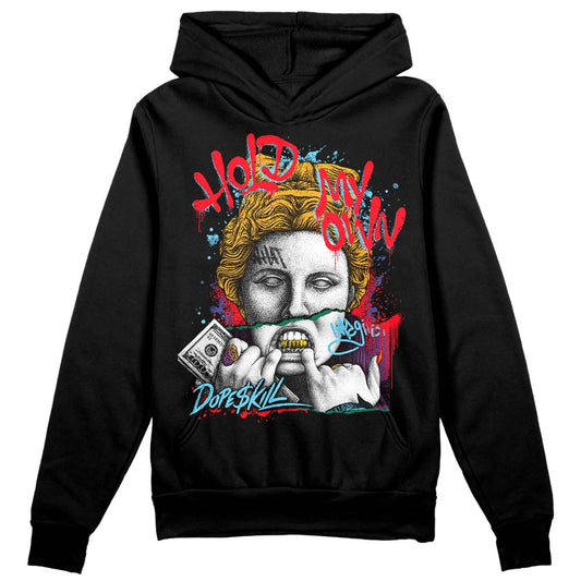 Jordan 1 Mid GS 'Six Championships DopeSkill Hoodie Sweatshirt Hold My Own Graphic Streetwear - Black