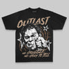 Brown Oversize Print Outlast DopeSkill Graphic T-shirt Streetwear - Black