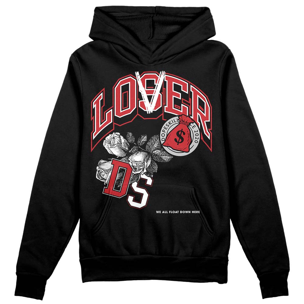 Jordan 12 “Red Taxi” DopeSkill Hoodie Sweatshirt Loser Lover Graphic Streetwear - Black