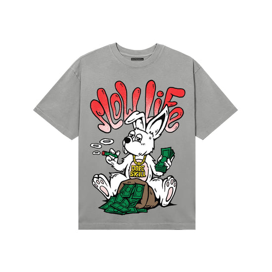 Grey Sneakers DopeSkill T-Shirt Slow Life Graphic Streetwear - gravel