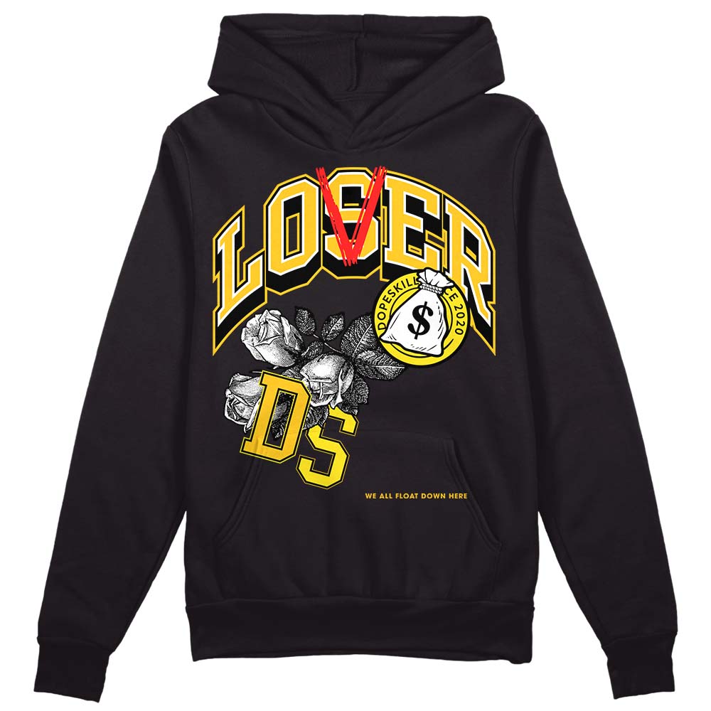 Jordan 4 Retro “Vivid Sulfur” DopeSkill Hoodie Sweatshirt Loser Lover Graphic Streetwear - Black 