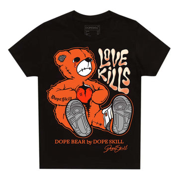 Jordan 3 Georgia Peach DopeSkill Toddler Kids T-shirt Love Kills Graphic Streetwear - Black