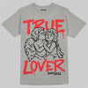 Grey Sneakers DopeSkill T-Shirt True Lover Graphic Streetwear - Gravel