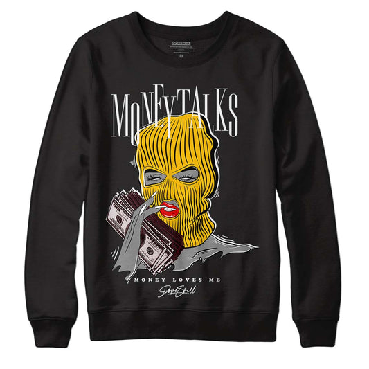 Dunk Yellow Bordeaux DopeSkill Sweatshirt Money Talks Graphic Streetwear - Black