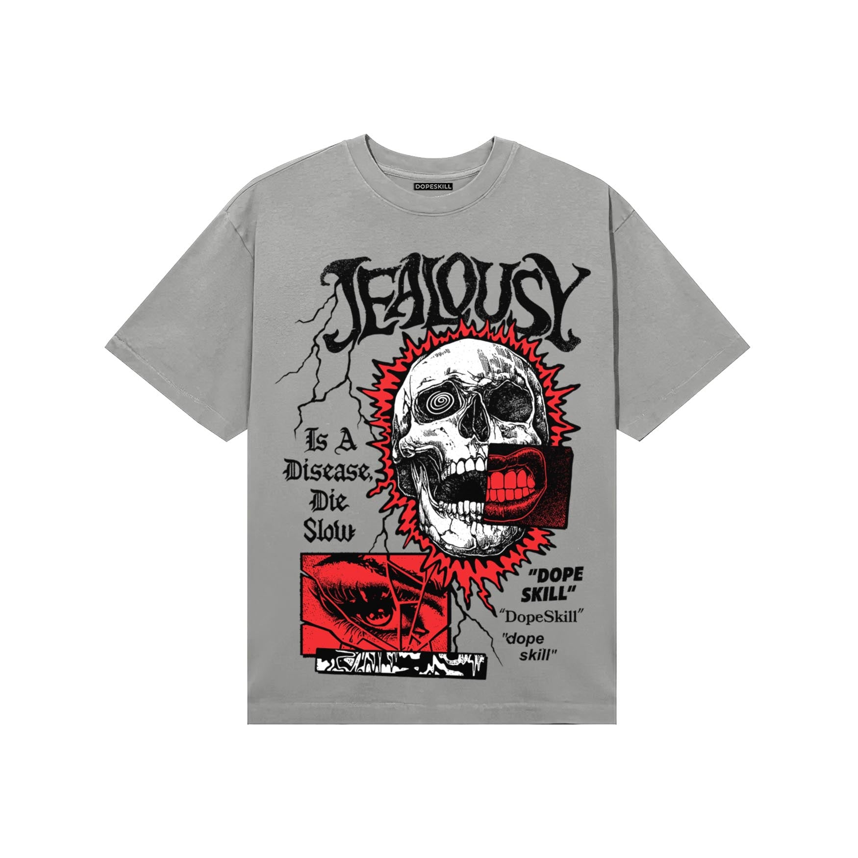 Grey Sneakers DopeSkill T-Shirt Jealousy Graphic Streetwear - Gravel