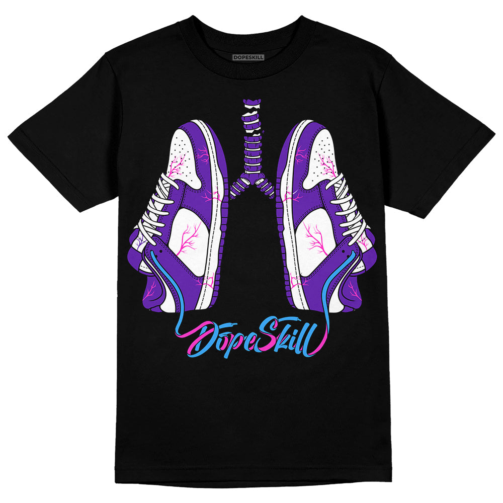 Dunk Low Championship Court Purple DopeSkill T-Shirt Breathe Graphic Streetwear - Black