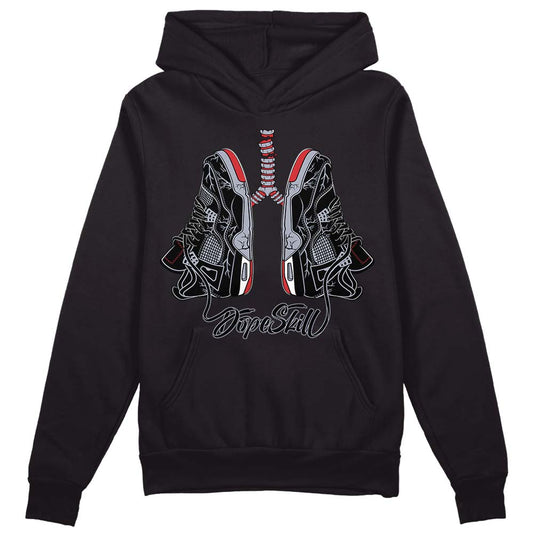 Jordan 4 “Bred Reimagined” DopeSkill Hoodie Sweatshirt Breathe Graphic Streetwear - Black