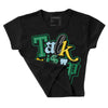 Lucky Green 5s DopeSkill Women's Crop Top Talk Is Chip Graphic