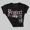 Orchid 4s DopeSkill Women's Crop Top Protect Me From Evil Graphic