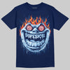 University Blue Sneakers DopeSkill T-Shirt Hellfire Graphic Streetwear - Navy