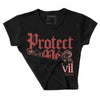 Dune Red 13s DopeSkill Women's Crop Top Protect Me From Evil Graphic