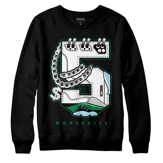 Jordan 5 “Lucky Green” DopeSkill Sweatshirt No.5 Graphic Streetwear - Black