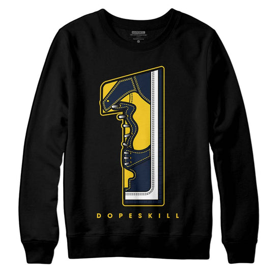 Dunk Low Vintage “Michigan” DopeSkill Sweatshirt No.1 Graphic Streetwear - Black