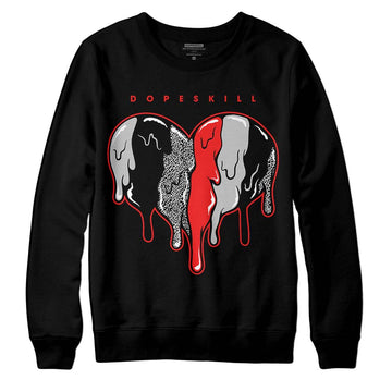 Jordan Spizike Low Bred DopeSkill Sweatshirt Slime Drip Heart Graphic Streetwear - Black