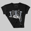 White Cement Reimagined 3s DopeSkill Women's Crop Top Trust No One Graphic