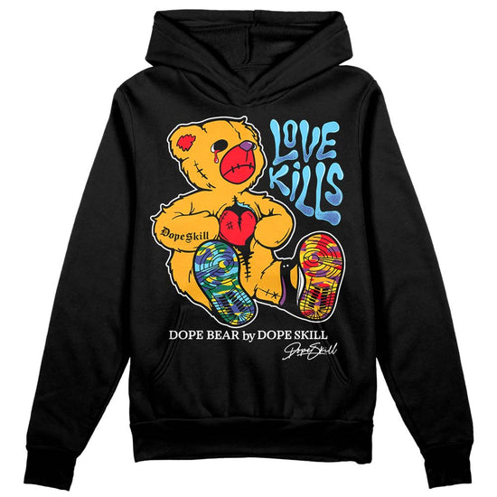 Jordan 1 Mid GS 'Six Championships DopeSkill Hoodie Sweatshirt Love Kills Graphic Streetwear - Black