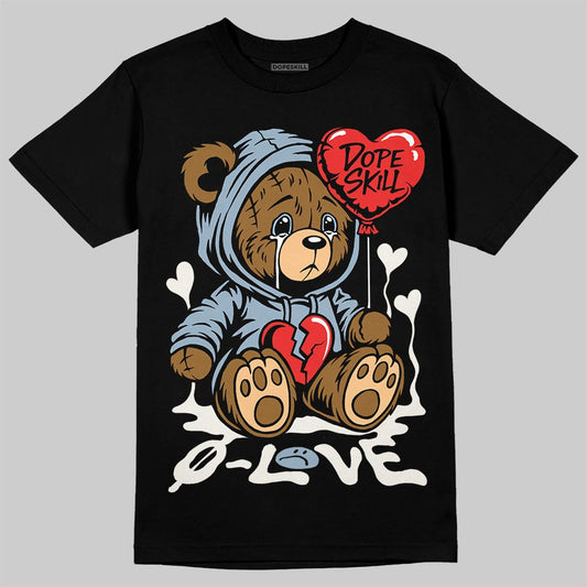 Jordan 40 “Blue Suede” DopeSkill T-Shirt Broken Bear Graphic Streetwear - Black