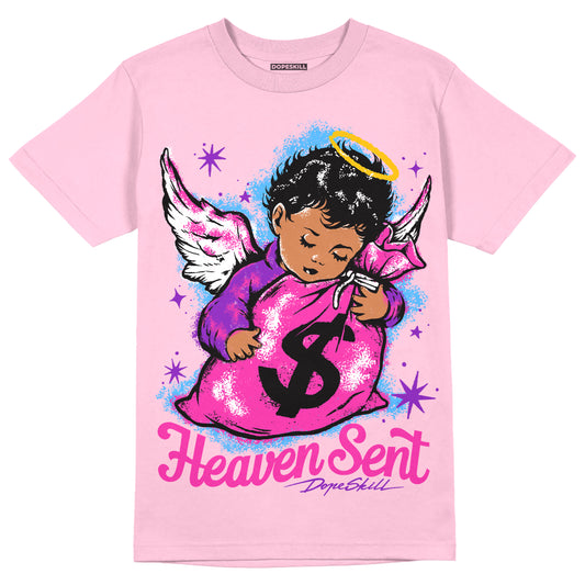 Pink Sneakers DopeSkill Pink T-Shirt Heaven Sent Graphic Streetwear