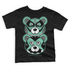 Jordan 3 "Green Glow" DopeSkill Toddler Kids T-shirt Leather Bear Graphic Streetwear - Black