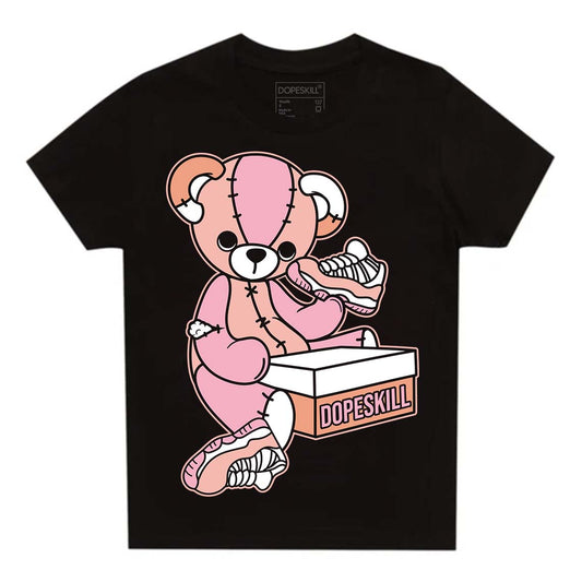 Jordan 11 Low “Legend Pink” DopeSkill Toddler Kids T-shirt Sneakerhead BEAR Graphic Streetwear - Black