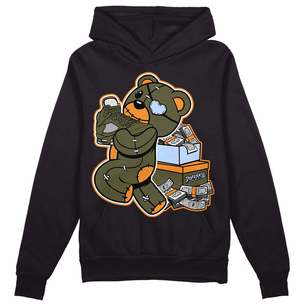 Jordan 5 "Olive" DopeSkill Hoodie Sweatshirt Bear Steals Sneaker Graphic Streetwear - Black 