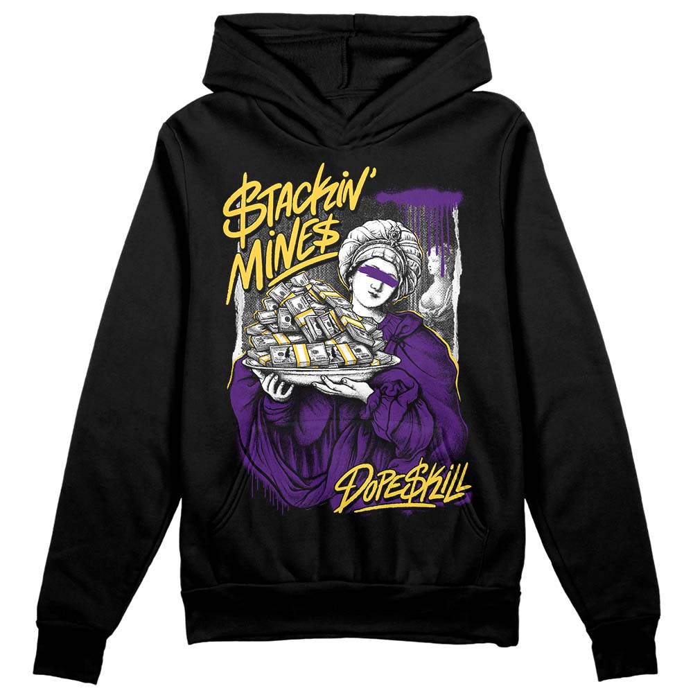 Jordan 12 "Field Purple" DopeSkill Hoodie Sweatshirt Stackin Mines Graphic Streetwear - Black